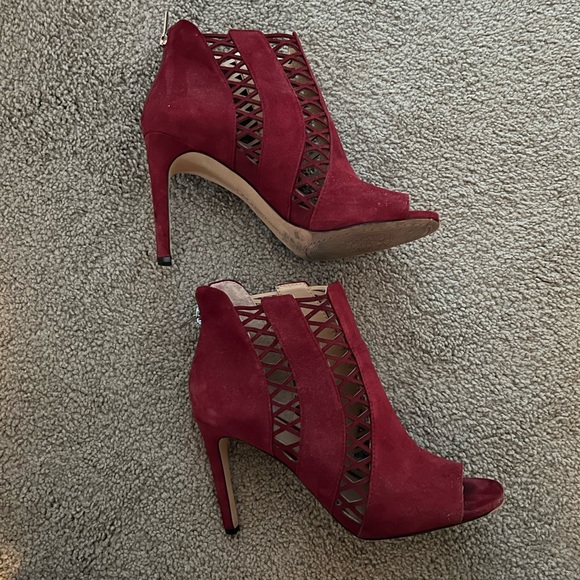 Vince Camuto Red Open Toe Boot - Picture 2 of 6